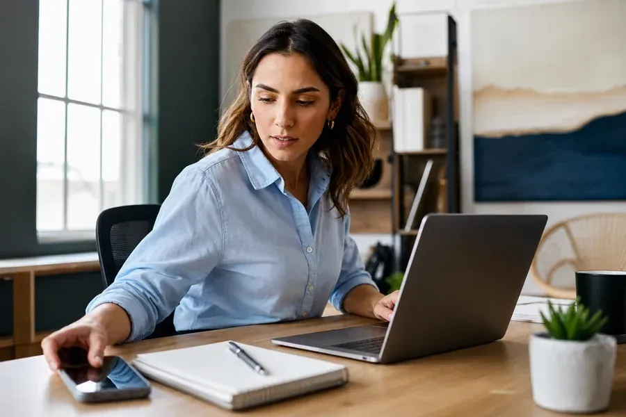 Instant Lead Alerts - woman checking phone