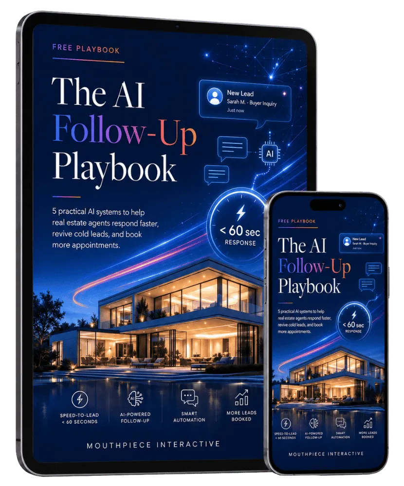 AI Follow-Up Playbook 3D Mockup