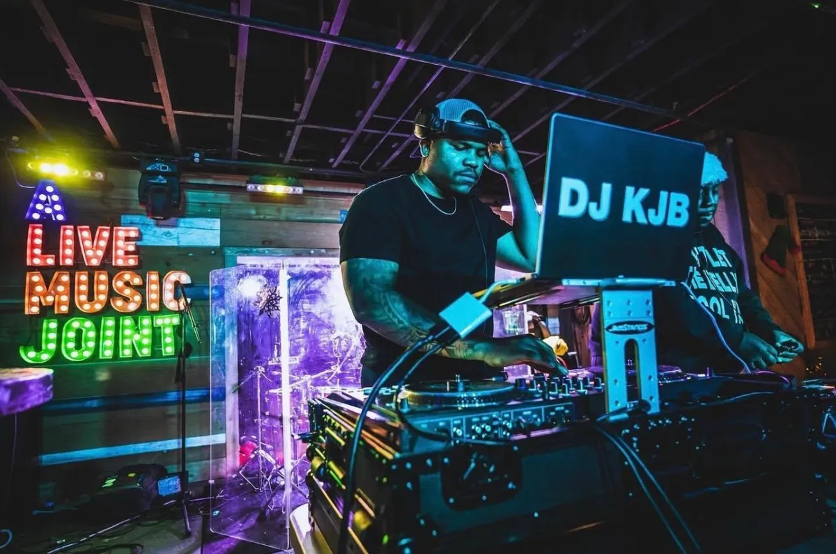 DJ KJB performing at a wedding reception