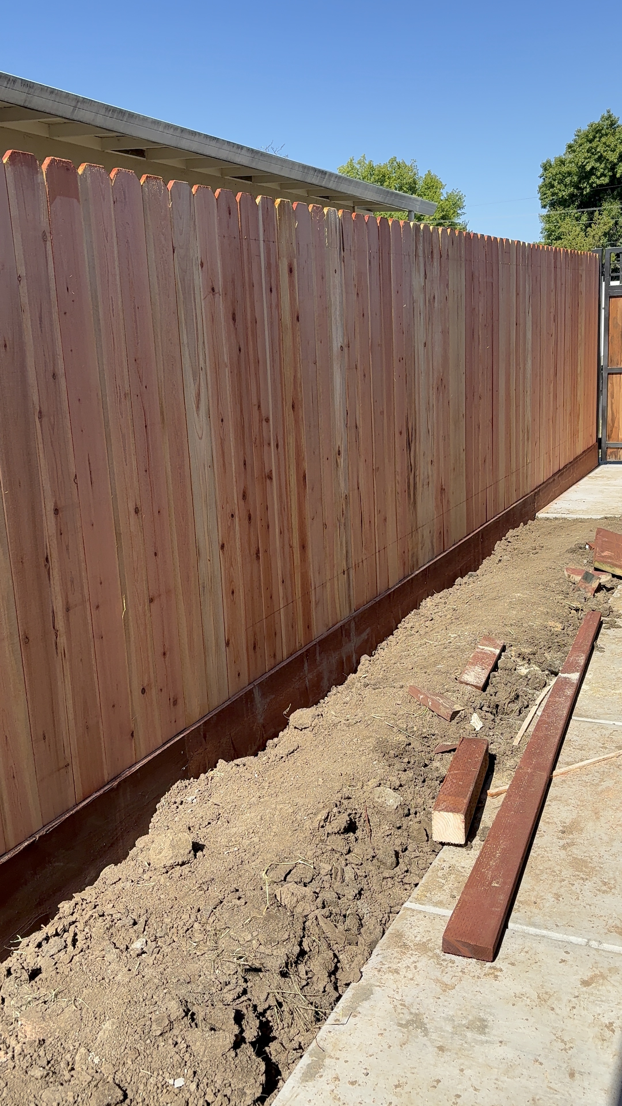 Cedar fence installation Vacaville CA by Jhony's Landscaping