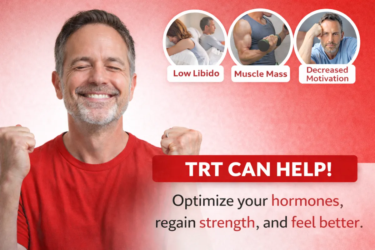 Clinician consulting a smiling adult patient in a bright clinical room