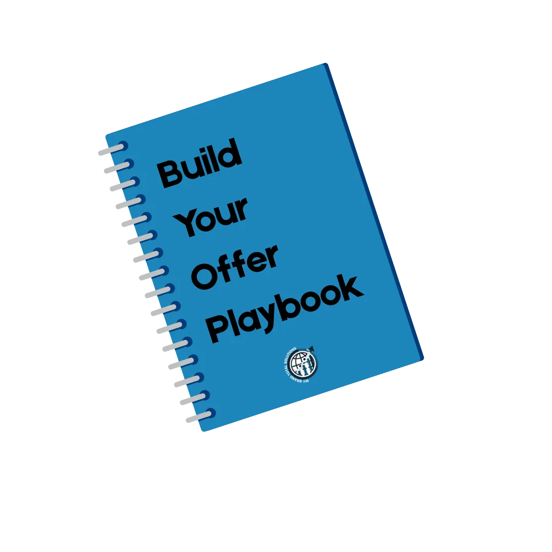 build your own offer playbook, blue notebook, 