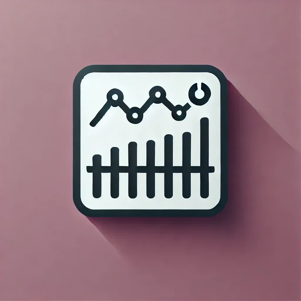 A clean, modern analytics chart icon representing performance tracking in youth speed and agility training. Highlights the use of GPS laser tracking and the 1080 Sprint system for measurable athletic results.