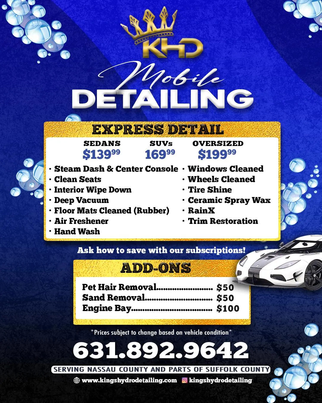 auto detailing prices deer park ny
