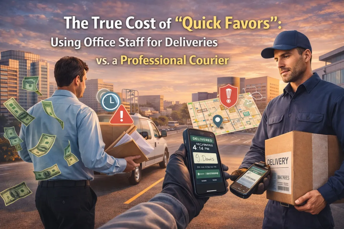 The True Cost of “Quick Favors”: Using Office Staff for Deliveries vs. a Professional Courier