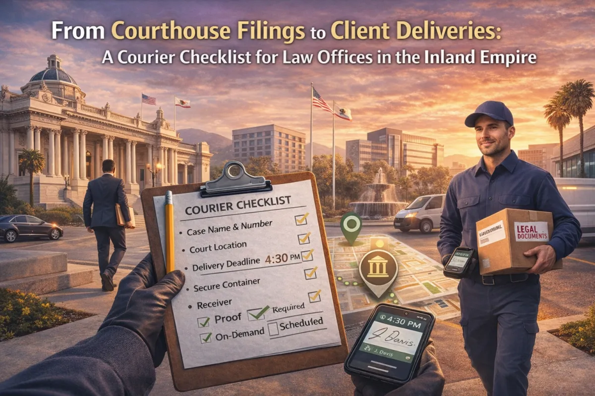 From Courthouse Filings to Client Deliveries: A Courier Checklist for Law Offices in the Inland Empire