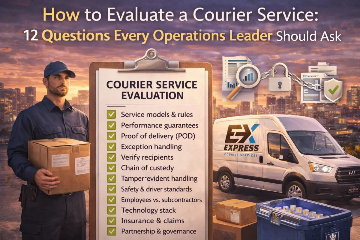 How to Evaluate a Courier Service: 12 Questions Every Operations Leader Should Ask