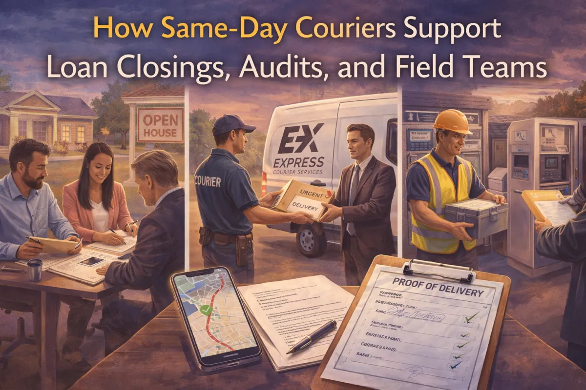 How Same-Day Couriers Support Loan Closings, Audits, and Field Teams