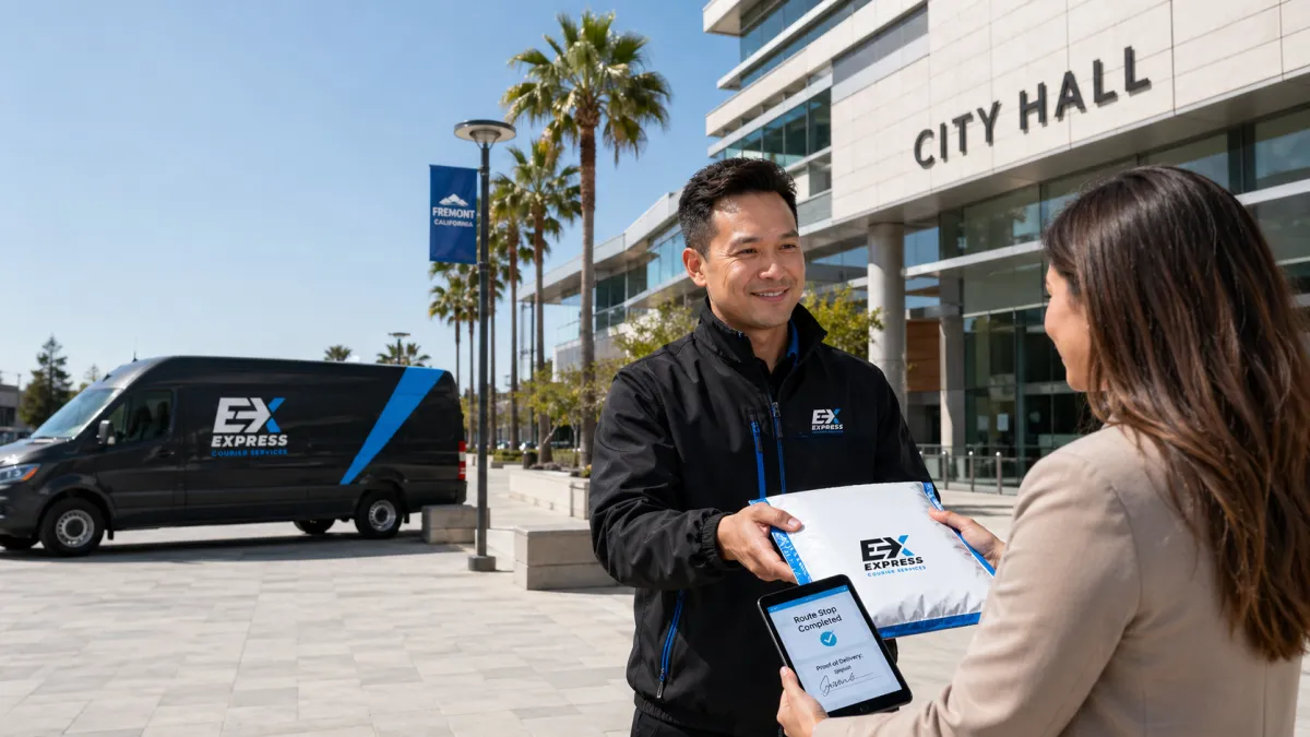 From City Hall to Satellite Offices: Building a Reliable Courier Route Network in Fremont