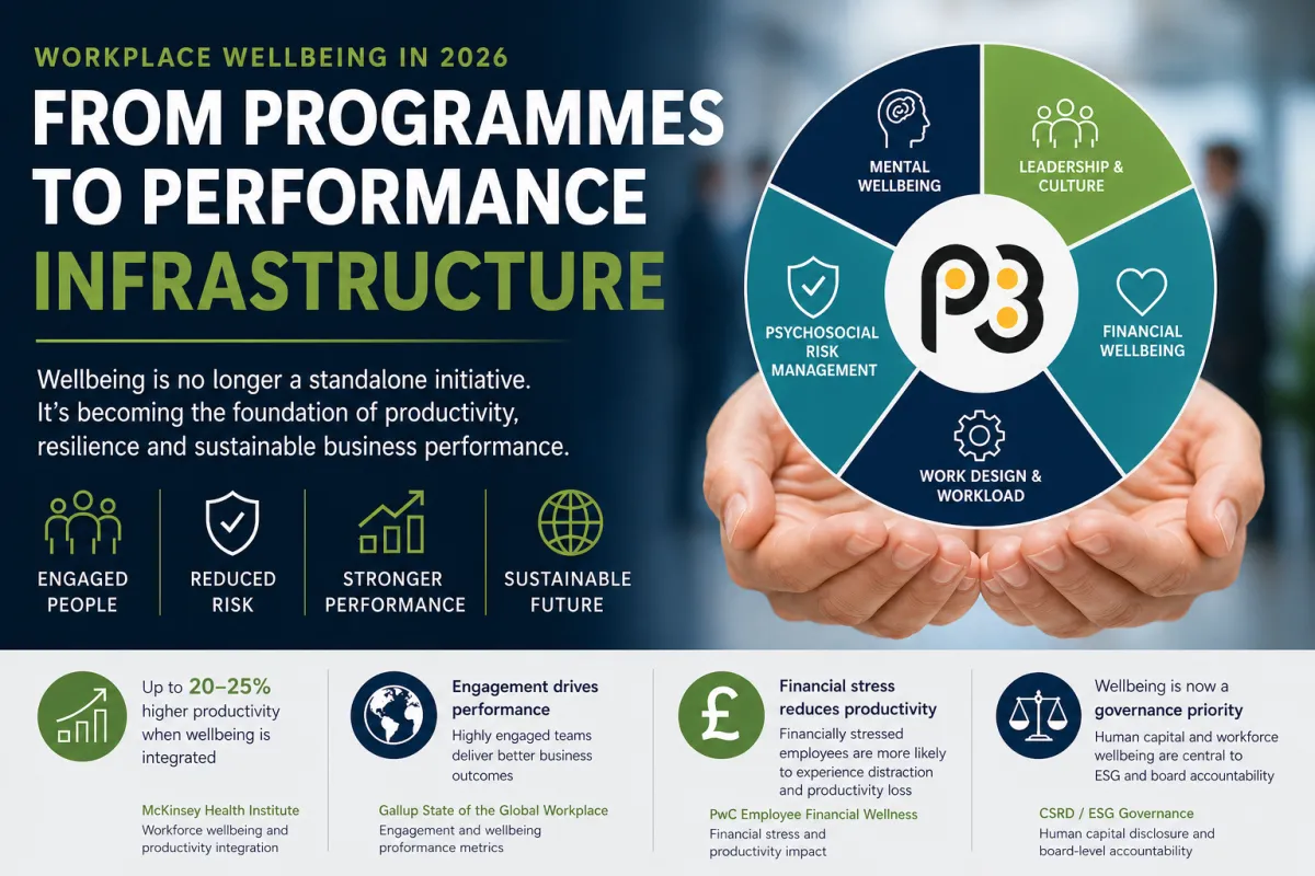 From Wellbeing Strategy to Workforce Infrastructure: How P3 Business Care Helps Organisations Operationalise the 2026 Shift