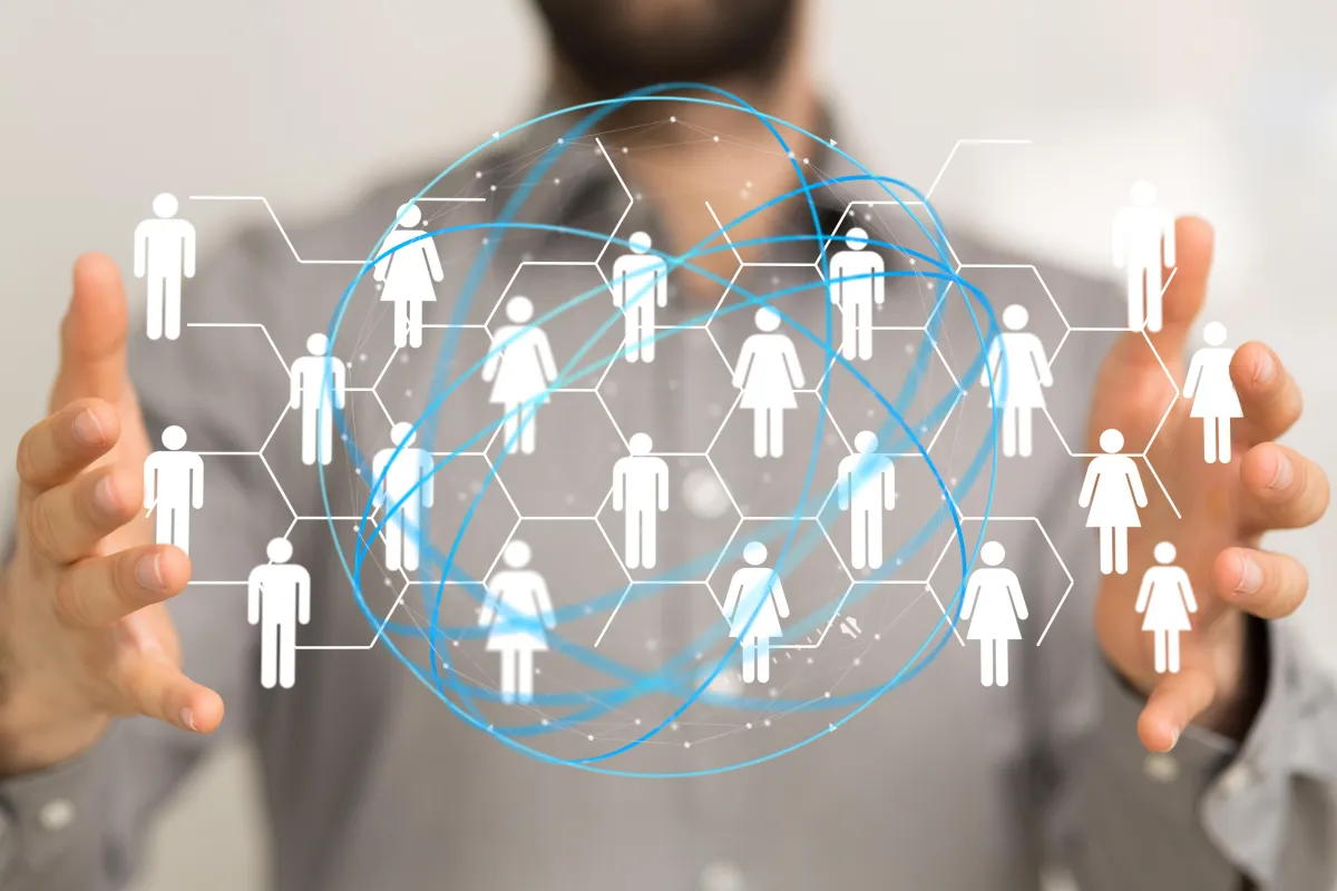 woman placing sticky notes on wall