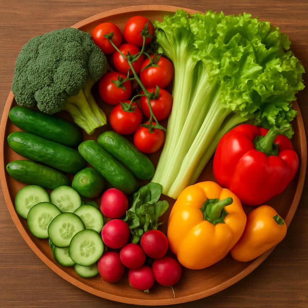 Vibrant vegetables: cherry tomatoes and sliced cucumbers