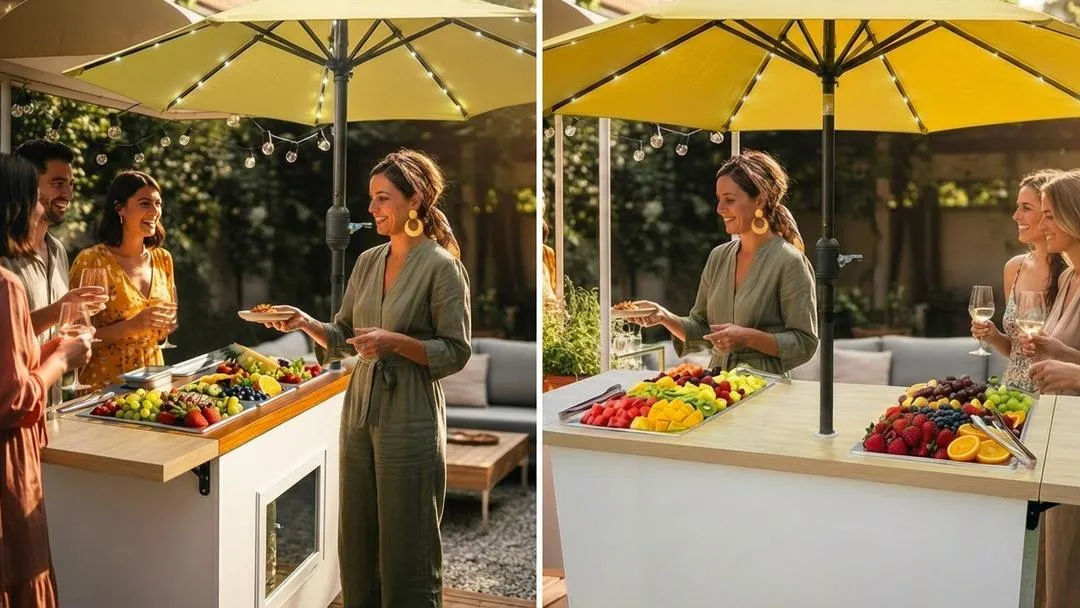 Mobile Charcuterie Cart Setup