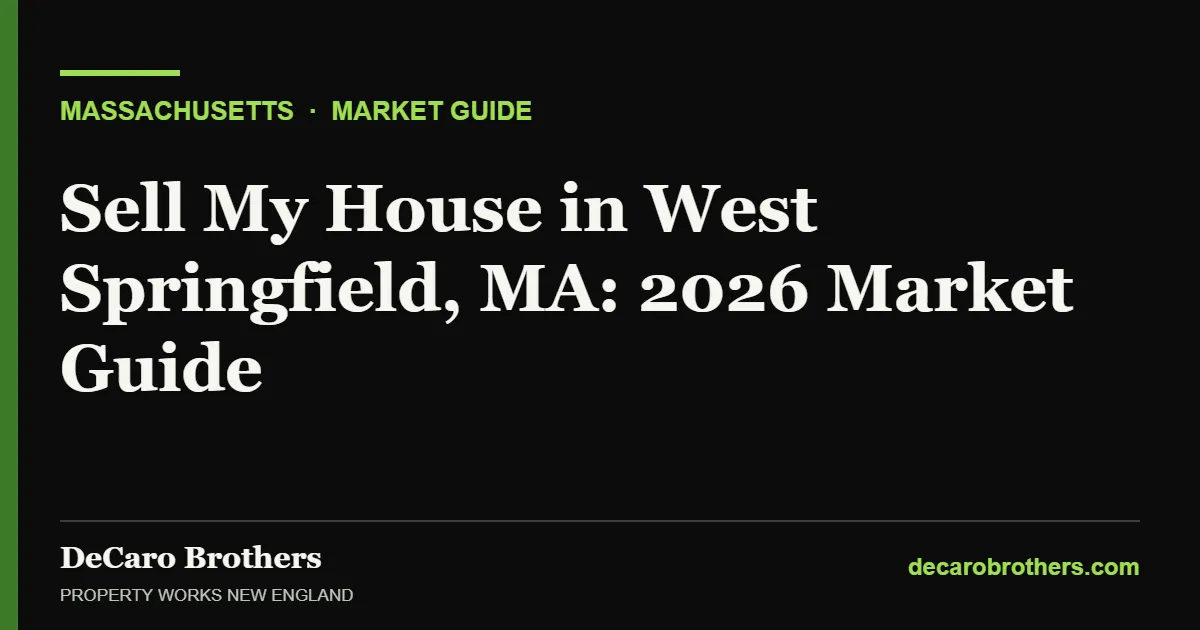 Sell My House in West Springfield, MA: 2026 Market Guide - DeCaro Brothers, Property Works New England