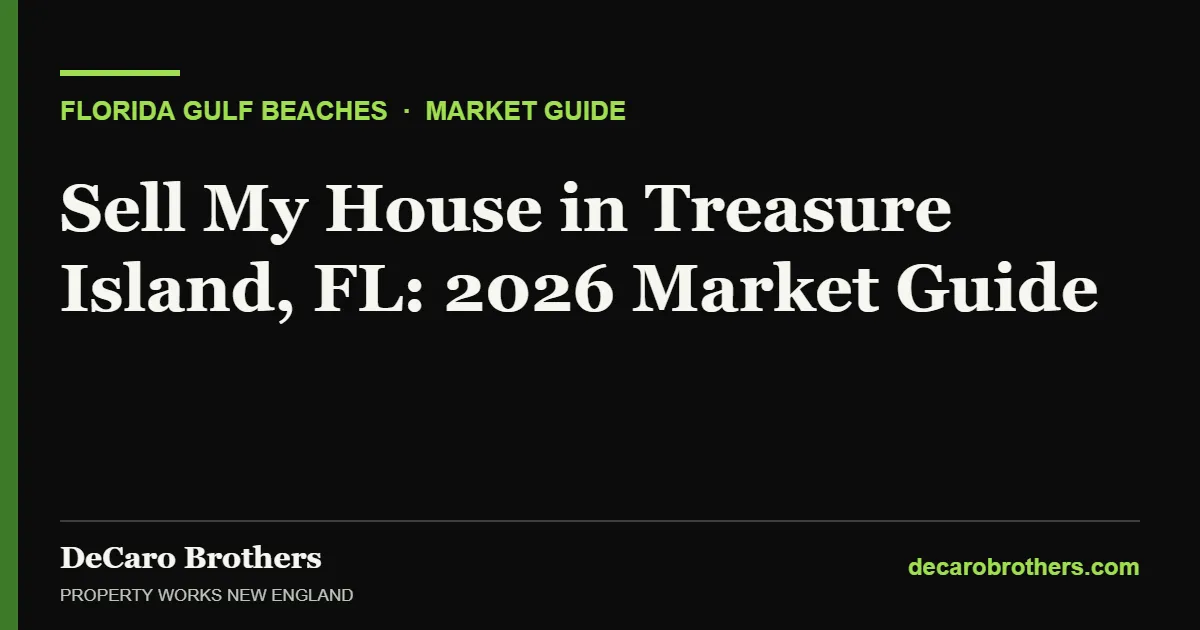 Sell My House in Treasure Island, FL: 2026 Market Guide