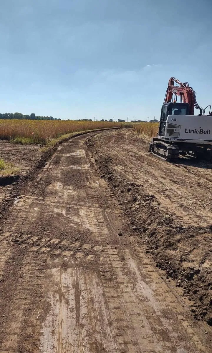 Excavation for Walking Prairie Path in Glen Ellyn