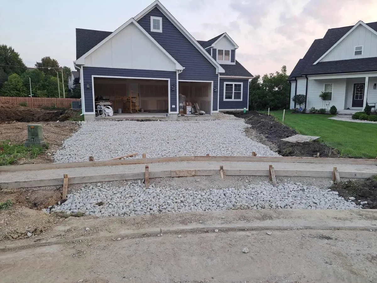 Excavation for Driveway Construction Drive