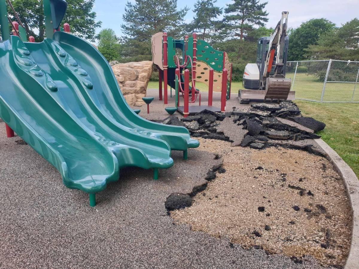 Playground Turf Removal Services  Glen Ellyn