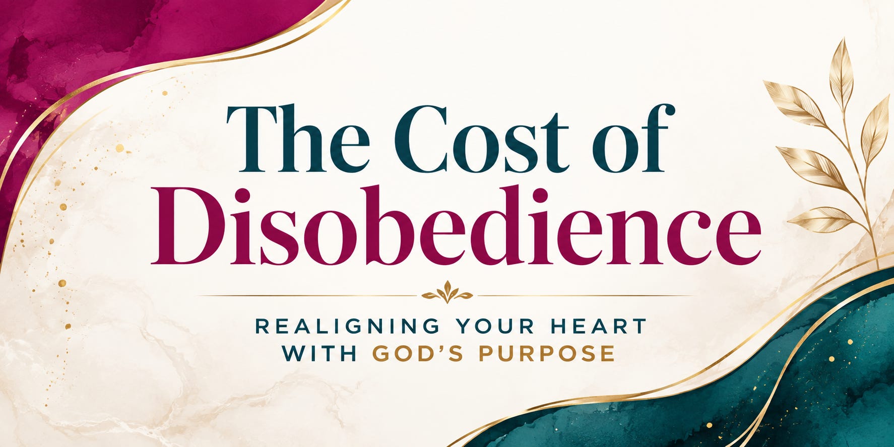 The Cost of Disobedience: Realigning Your Heart With God's Purpose