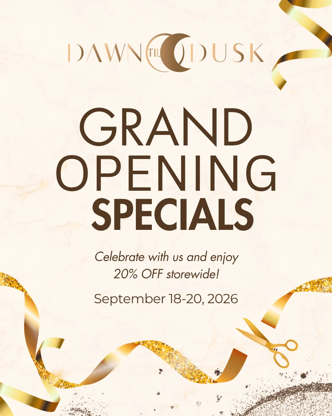 Dawn Til Dusk Cosmetics Grand Opening WeekendNew Blog Post