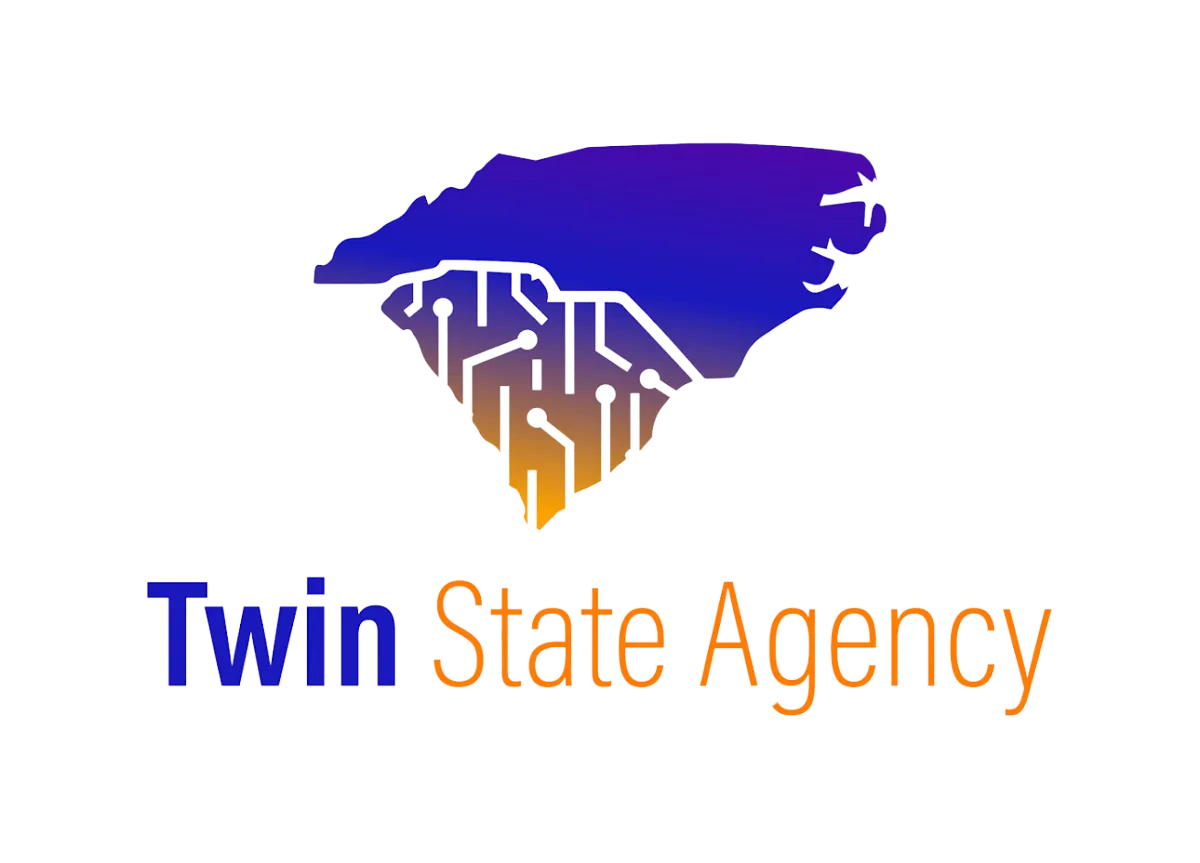 Twin State Agency Brand Logo Black And White