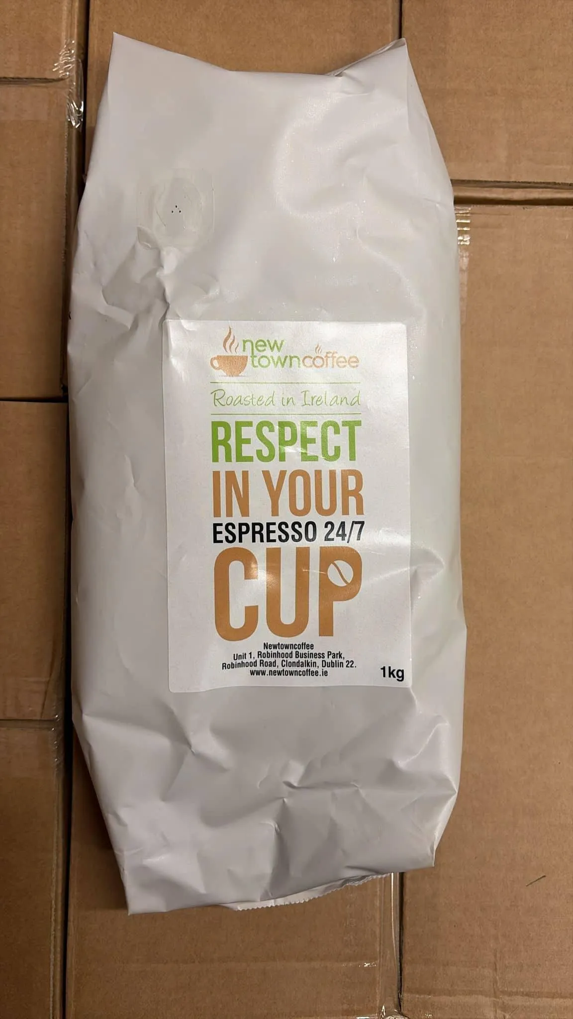 Fine textured ground coffee