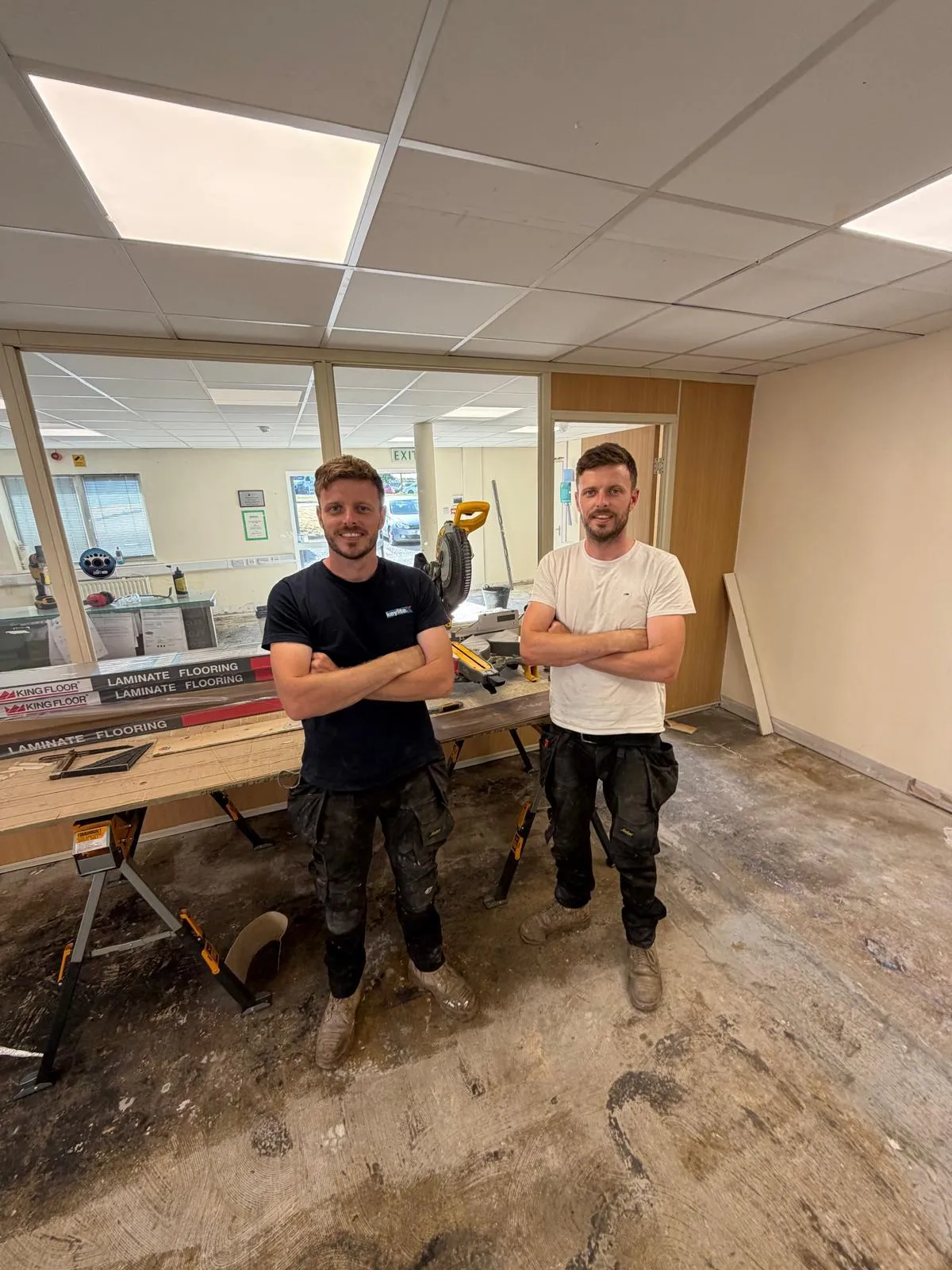 CRC Construction team working on a project in progress