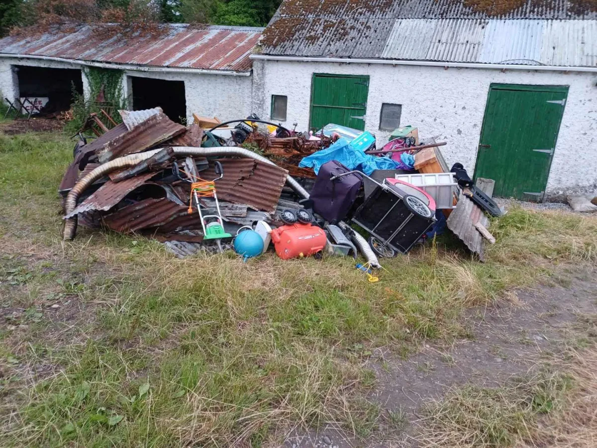 Attic decluttering service in progress