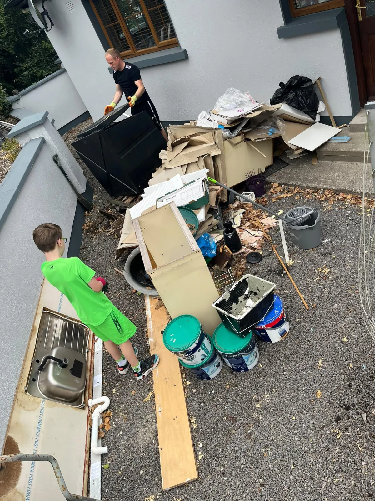 Bedroom furniture being disposed