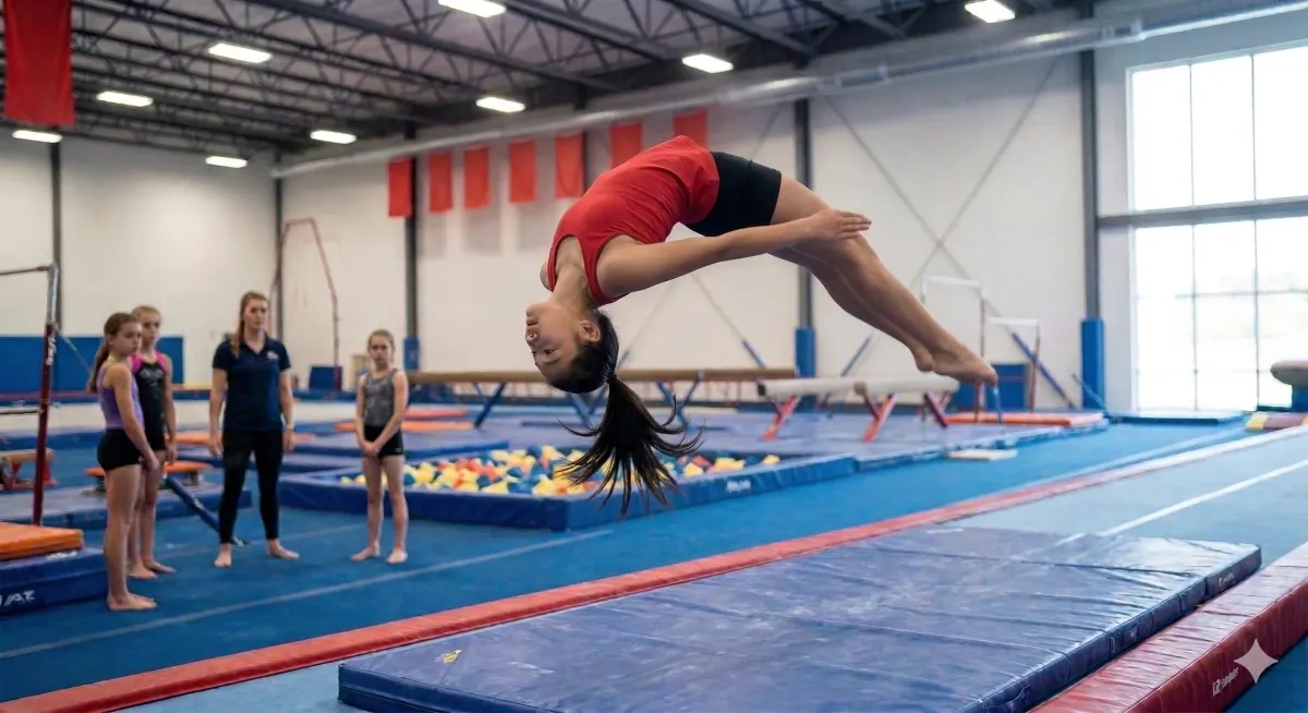 a girl playing on a playground