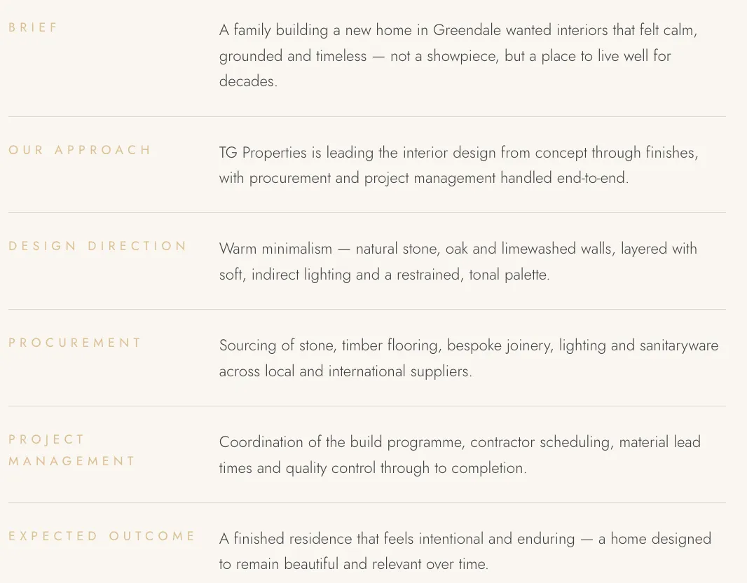Greendale Residence Interior Design · New Build  Greendale, Harare