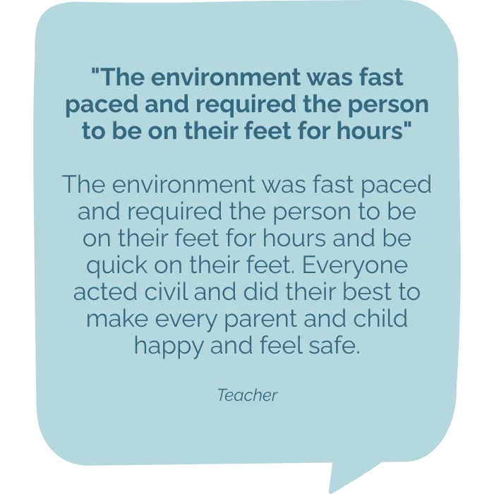 teacher testimonial for childcare