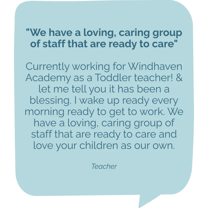 teacher testimonial for childcare