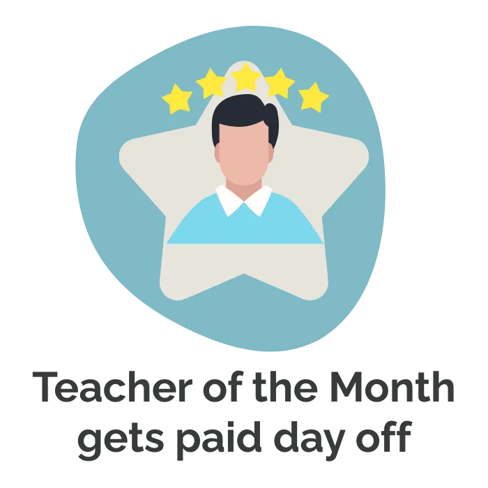 teacher of the month gets paid day off