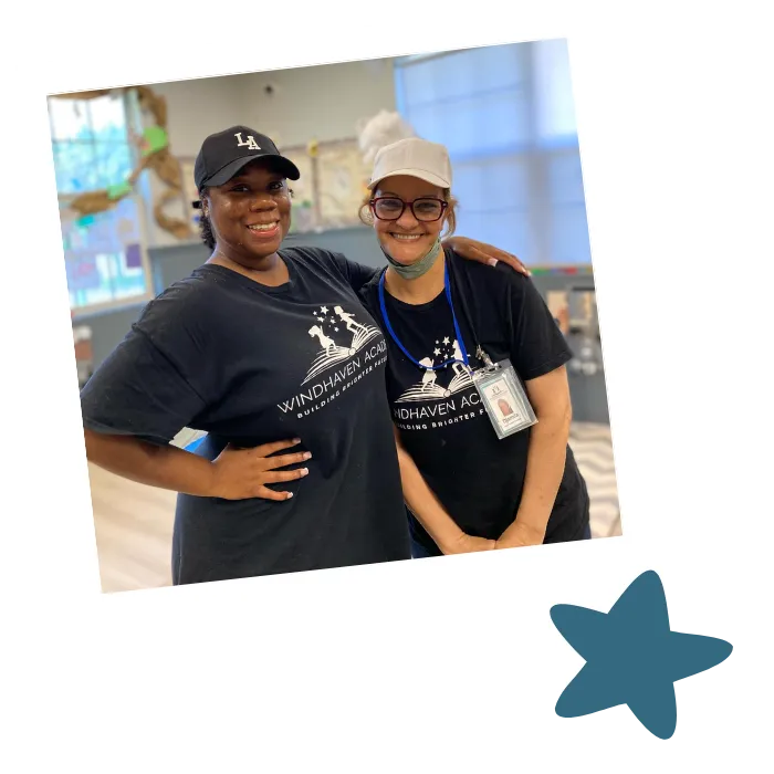 happy childcare staff