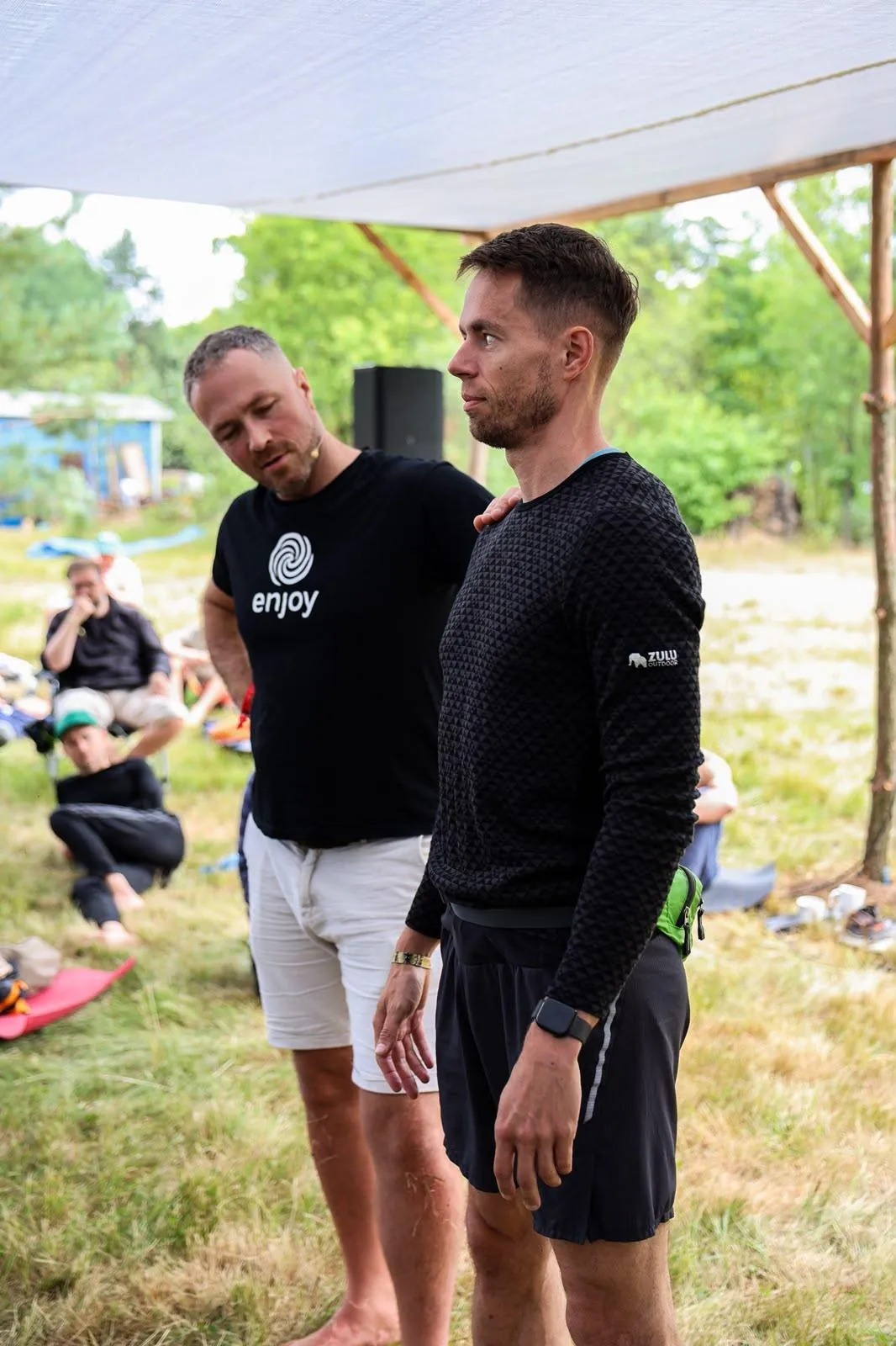 Adam Kowalewski teaching a breathwork workshop