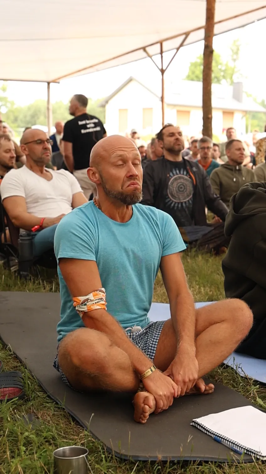 Adam Kowalewski in a peaceful breathing pose