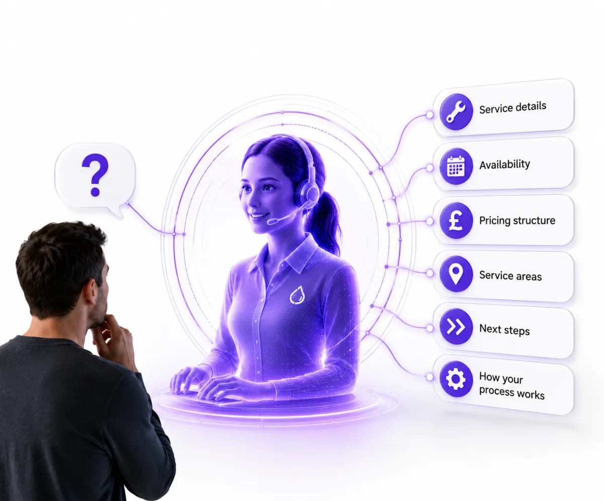 A neon purple question mark centered within multiple concentric circular rings on a dark techno-style background.