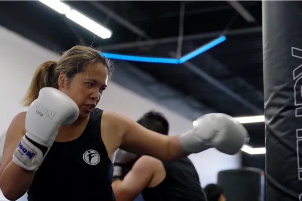 Kickboxing class for weight loss at Fight Fitness Markham