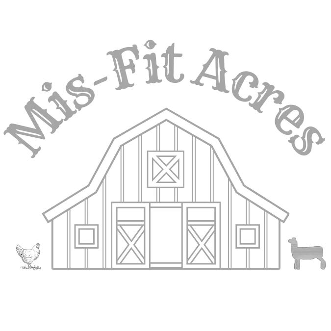 Mis-Fit Acres Logo, Argyle Romney Sheep and Wool Products