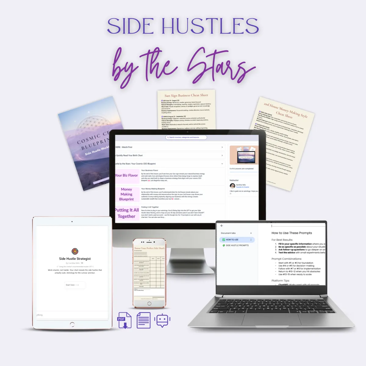 Side Hustles by the Stars mini-course mockup