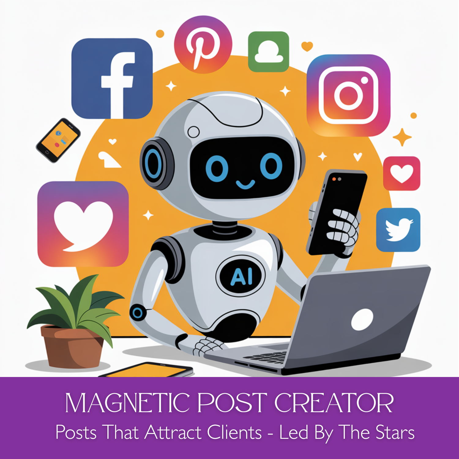 Screenshot of the Magnetic Post Creator GPT generating astrology-based content ideas using Moon and Venus signs for soulful entrepreneurs.