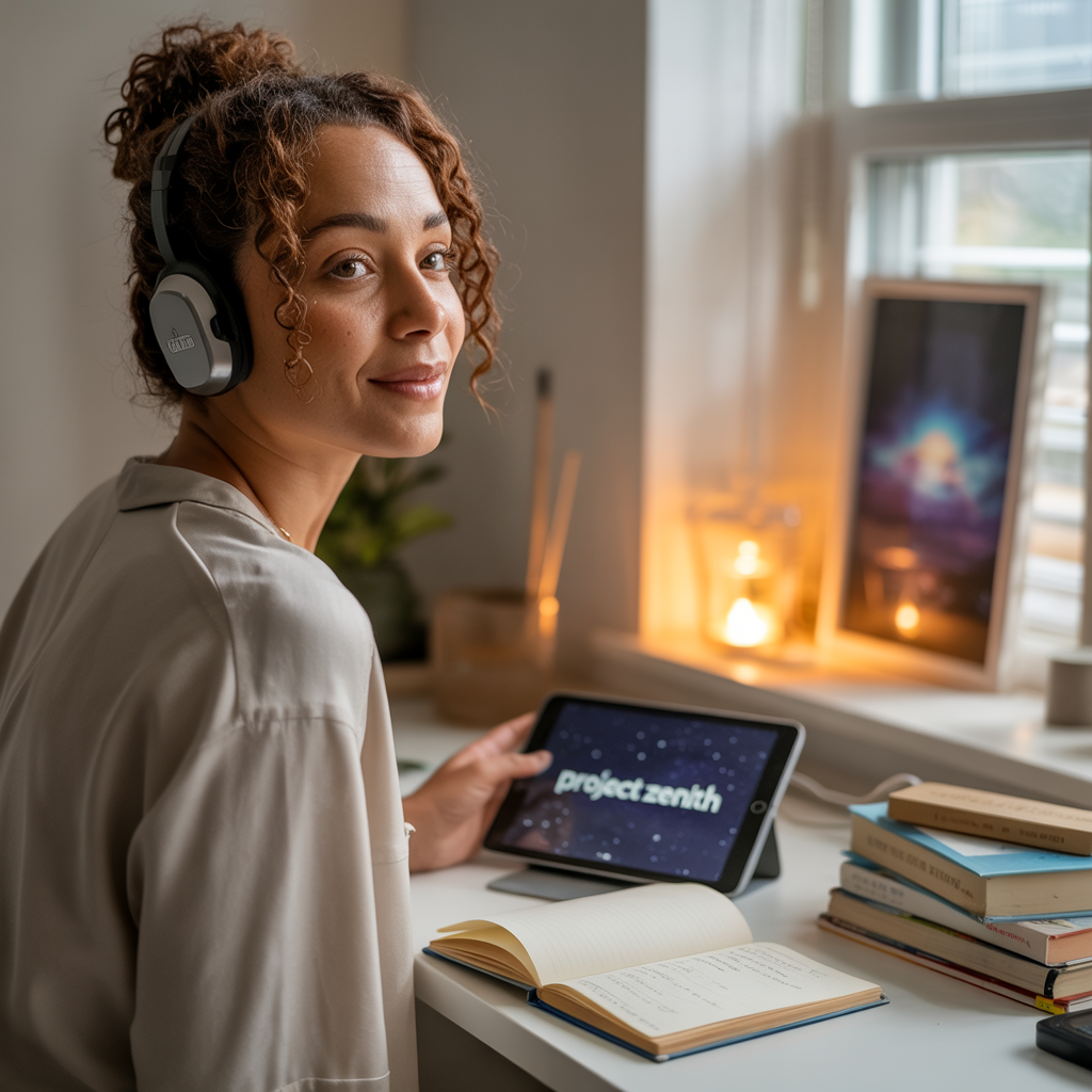 young solopreneur using astrology to plan her business