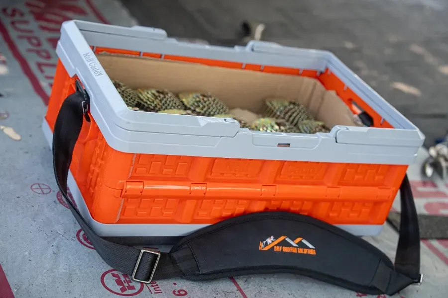 BMF Roofing Solutions - Nail caddy on roof