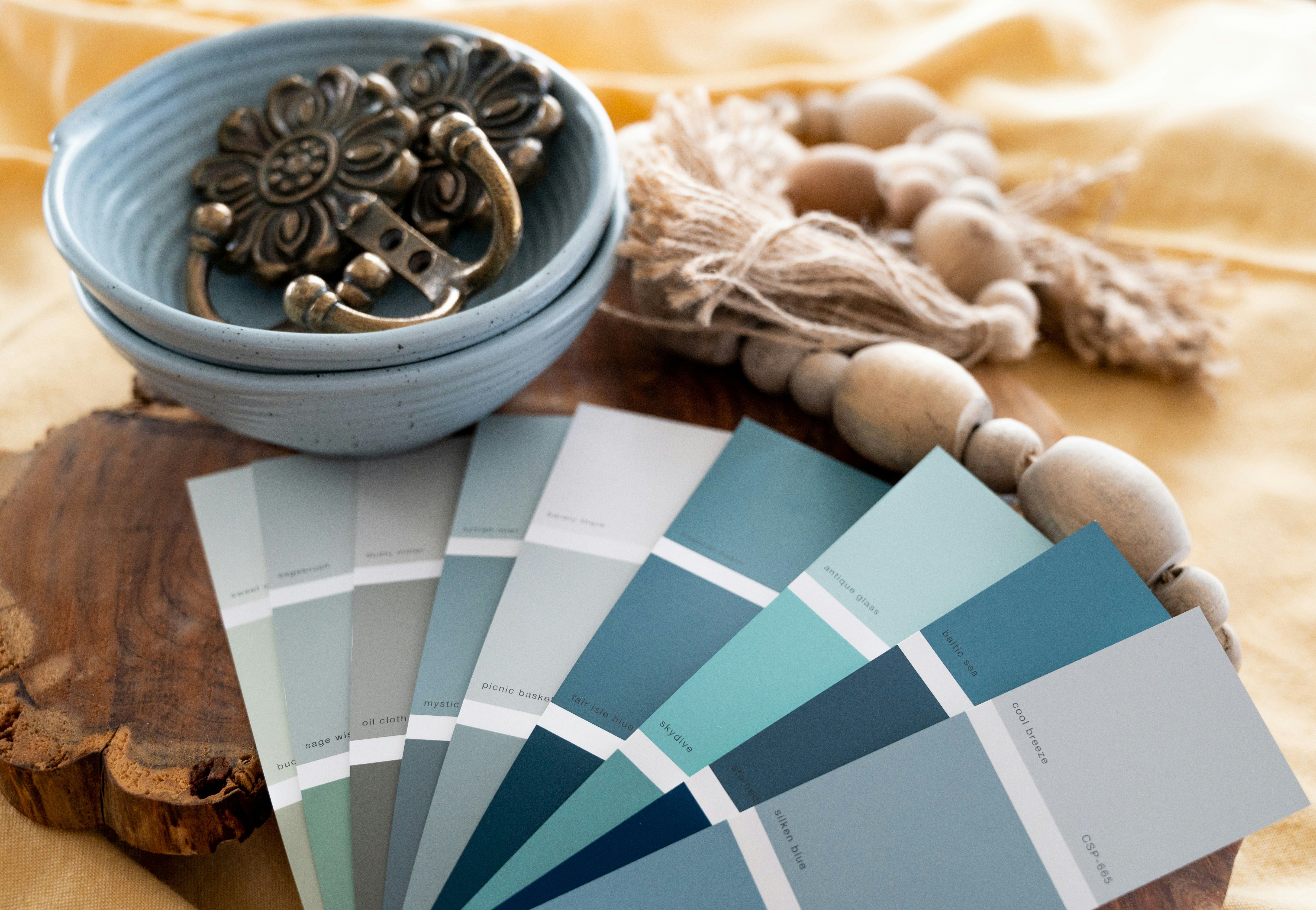 Interior design consultation with paint swatches and finish selections, Designer for a Day, Poulsbo WA