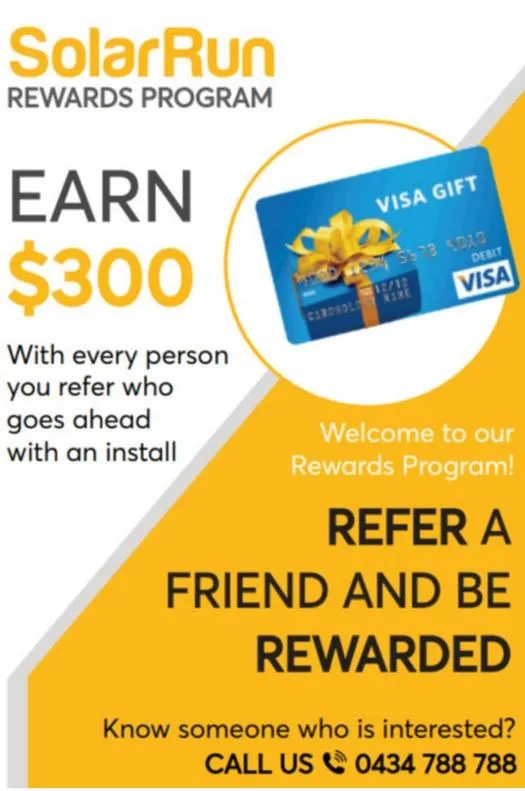 Amazing solar system referral reward Wollongong 