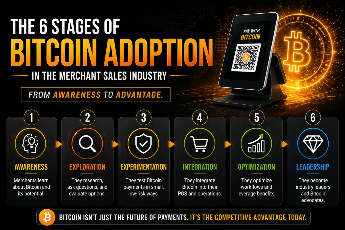The 6 Stages of Bitcoin Adoption in the Merchant Sales Industry