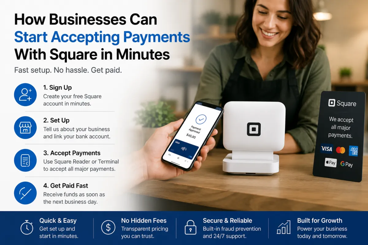 How Businesses Can Start Accepting Payments With Square in Minutes