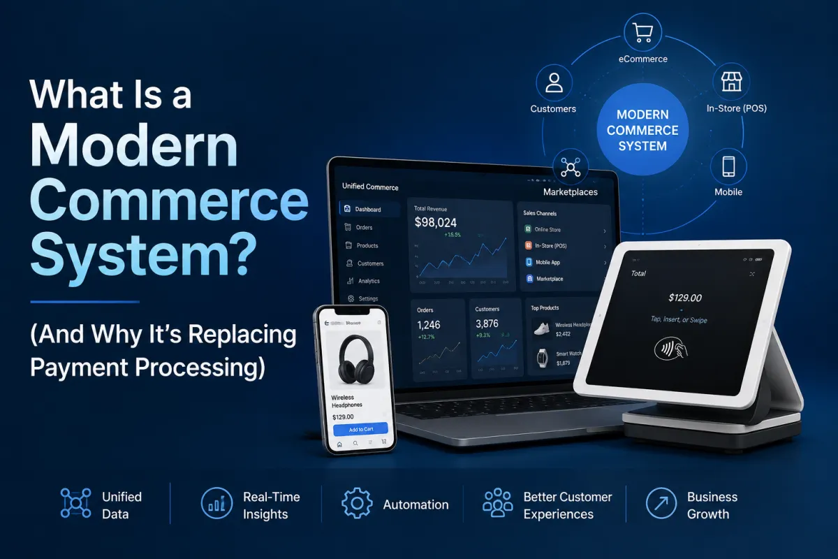 What Is a Modern Commerce System? (And Why It’s Replacing Payment Processing)