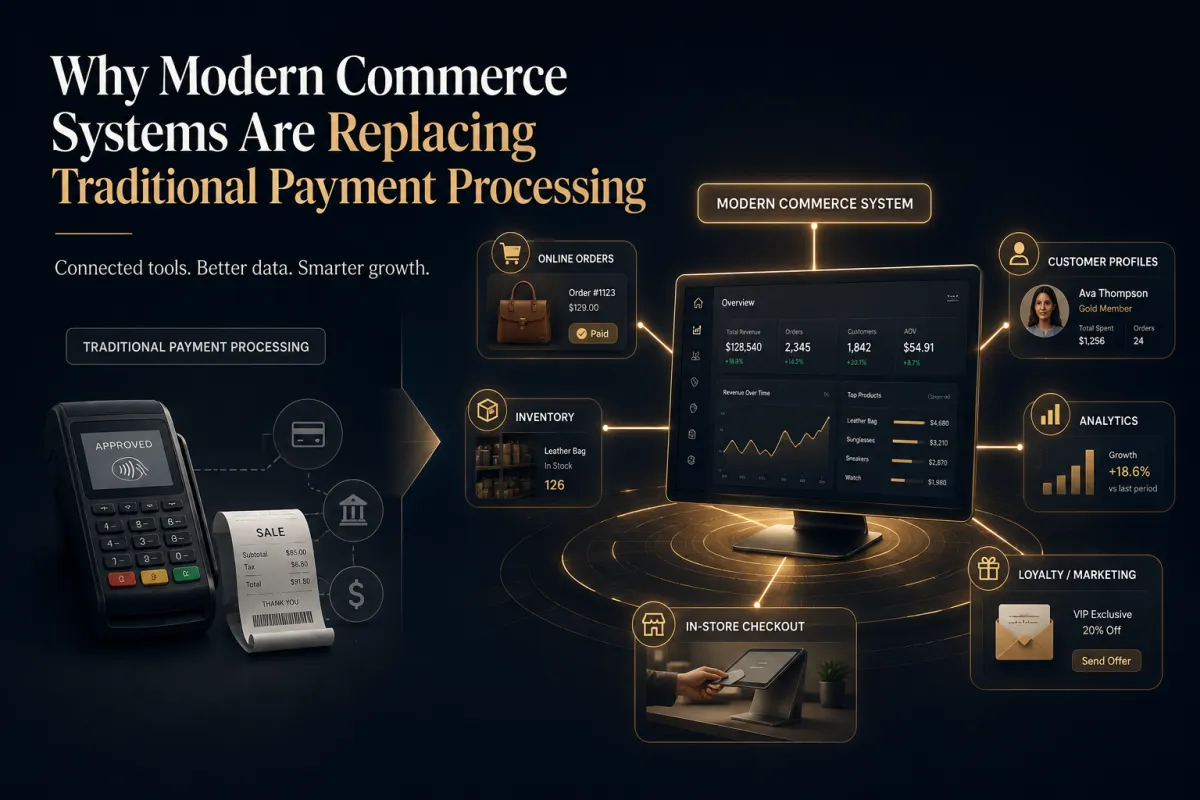 Why Modern Commerce Systems Are Replacing Traditional Payment Processing
